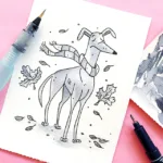 Mini Ilustración Galgo